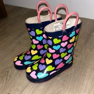 Colorful Hearts Rain boots 💜